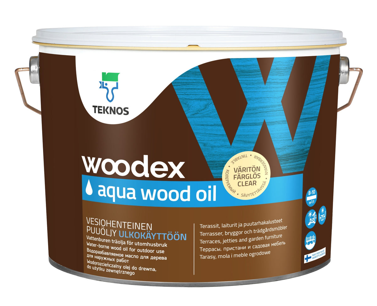 WOODEX AQUA WOOD OIL puuöljy 9 L