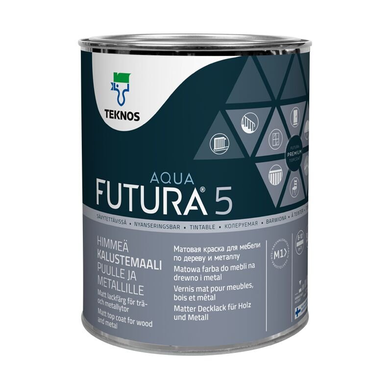 FUTURA AQUA 5 kalustemaali 0,9 L - Väritupa