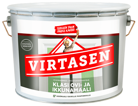Virtasen Klasi Ovi- ja ikkunamaali, silkinhimmeä, 0,9 L