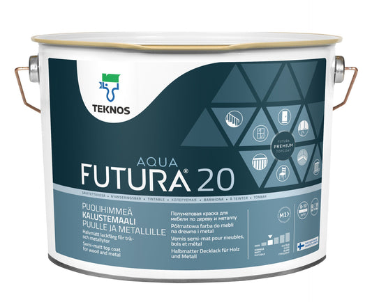 FUTURA AQUA 20 kalustemaali 9 L - Väritupa
