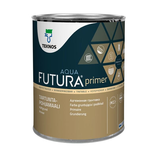 FUTURA AQUA PRIMER tartuntapohjamaali 0,9 L - Väritupa